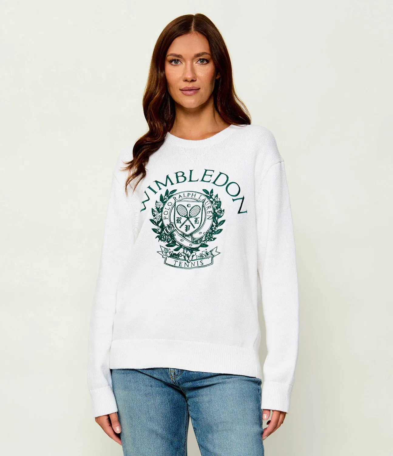 Свитер свободного кроя Polo Ralph Lauren, белый