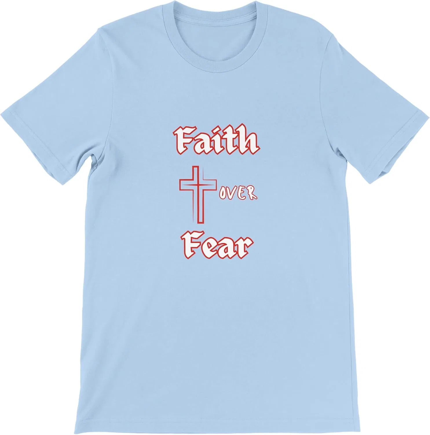 Футболка с принтом Faith Over Fear, White — фото 4