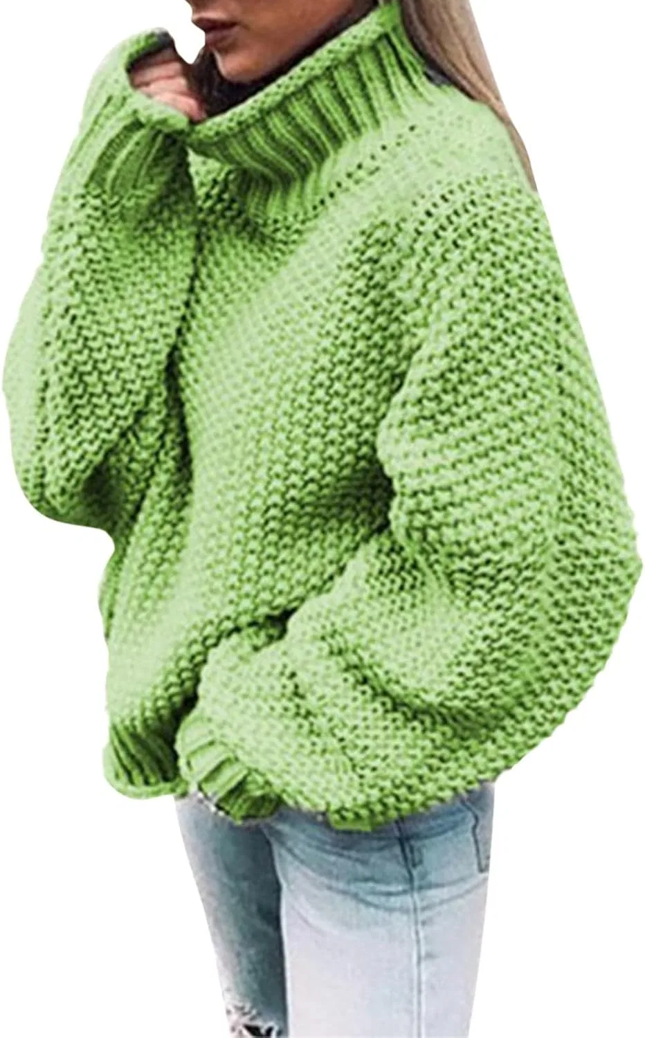 Женский свитер с высоким воротом Mint Green