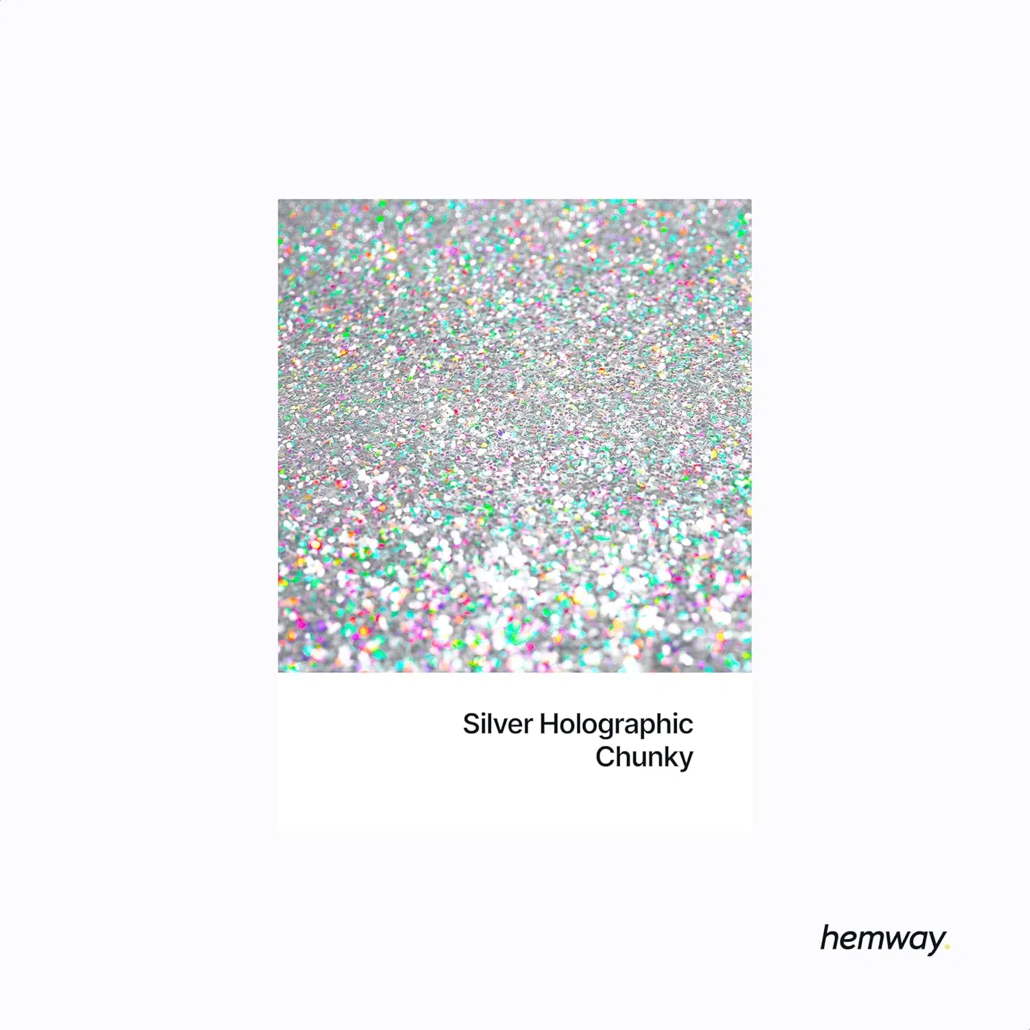 Блестки биоразлагаемые Hemway, 100g, Silver Holographic — фото 2