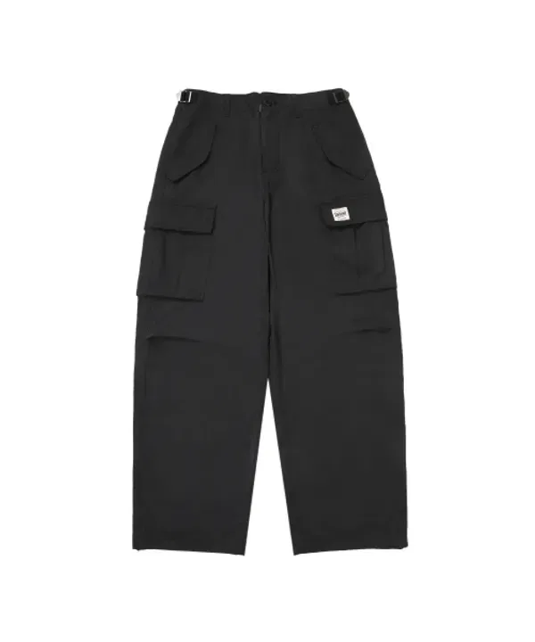 Широкие хлопковые карго брюки Superdry, черный