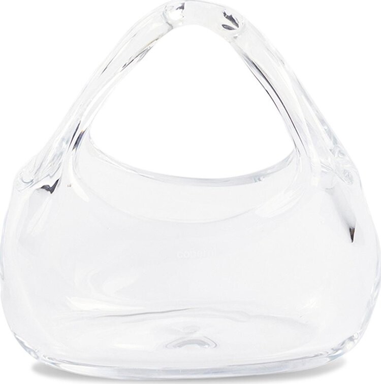 

Сумка Coperni Clear Glass Micro Baguette Swipe Clear, белый