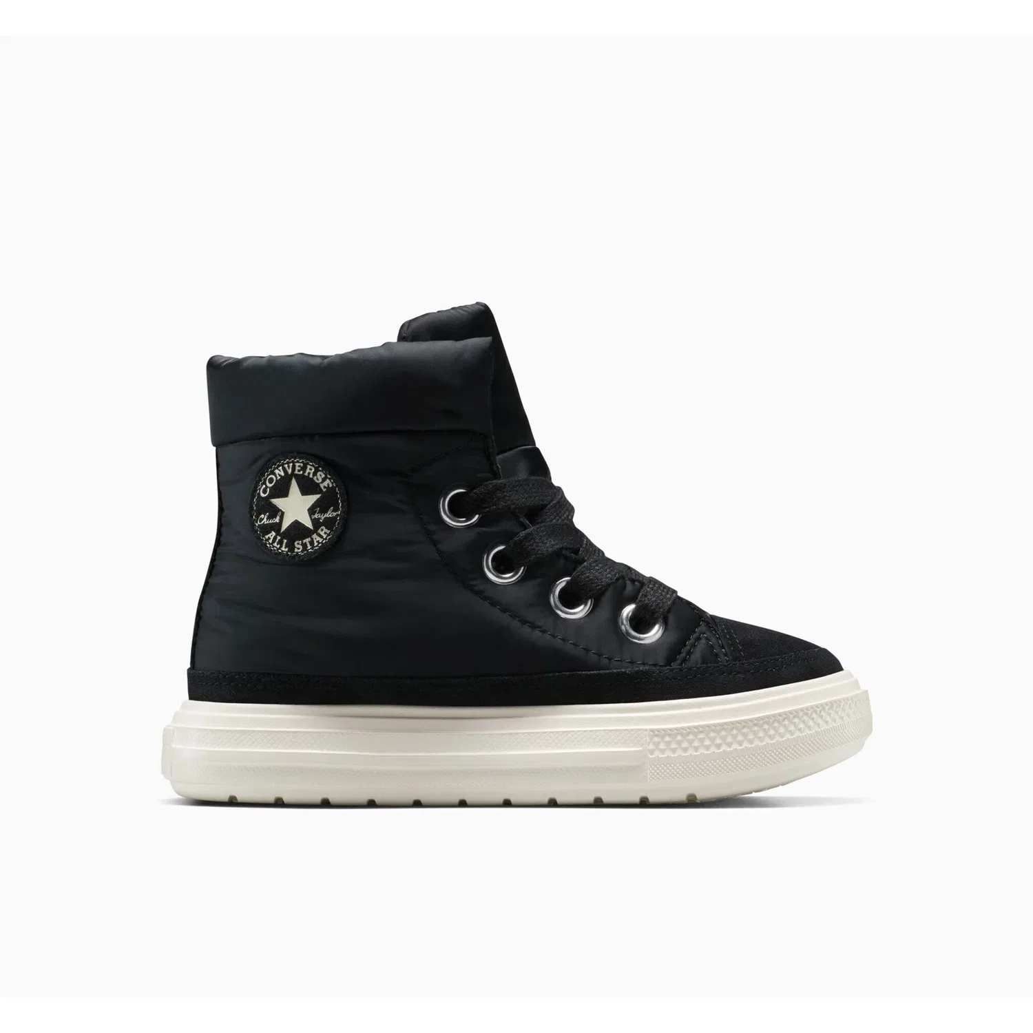 Детские кроссовки высокие Converse, Black/Egret/Black — фото 3
