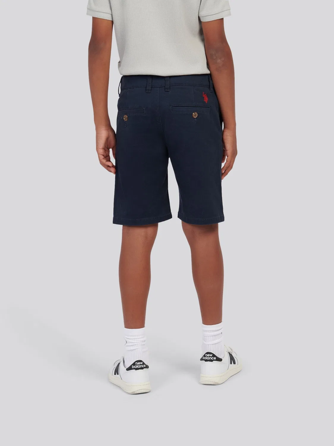 Шорты классические чинос, модель Classic Chino U.S. Polo Assn, синие — фото 3
