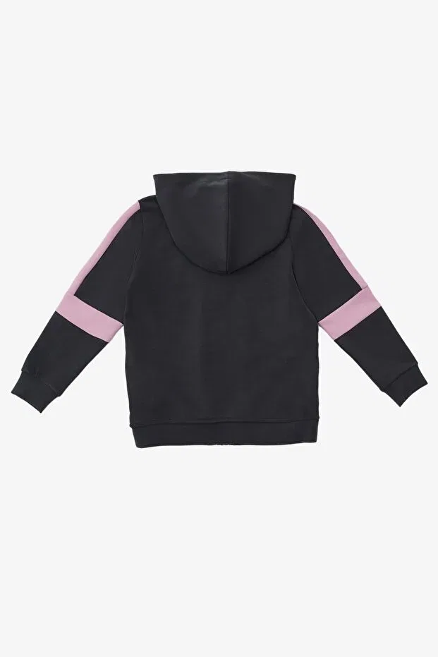 Детское худи для девочек с капюшоном United Colors Of Benetton, Anthracite — фото 3