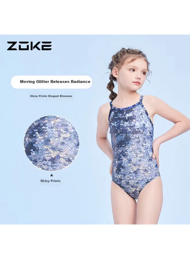 Купальник слитный спортивный для девочек Zoke, черный