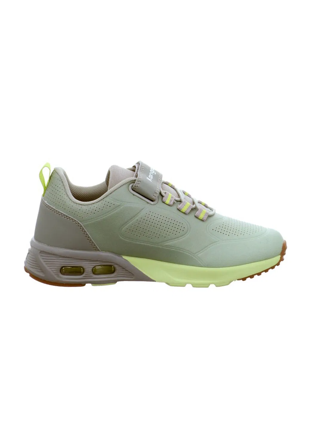 Детские кожаные кроссовки с текстильным верхом KangaROOS KX-BASES EV, Цвет Beige — фото 2