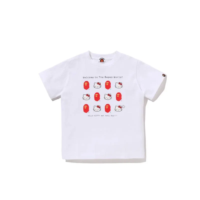 Футболка с коротким рукавом для детей, A BATHING APE, Black — фото 4