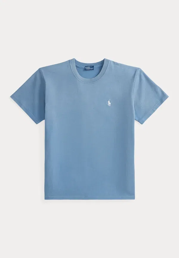 Футболка с принтом, хлопок, Logo cotton jersey tee, Polo Ralph Lauren, Camp Blue, синий — фото 4
