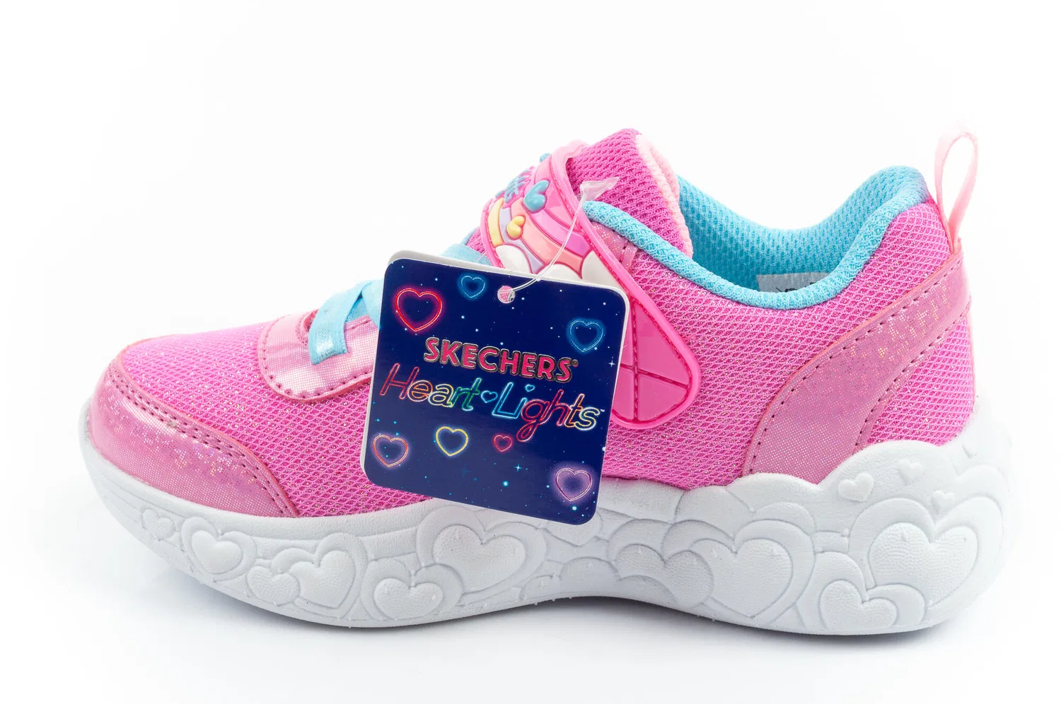 Детские спортивные кроссовки для девочек с LED-подсветкой Skechers S Lights, Rosa Bunt — фото 3