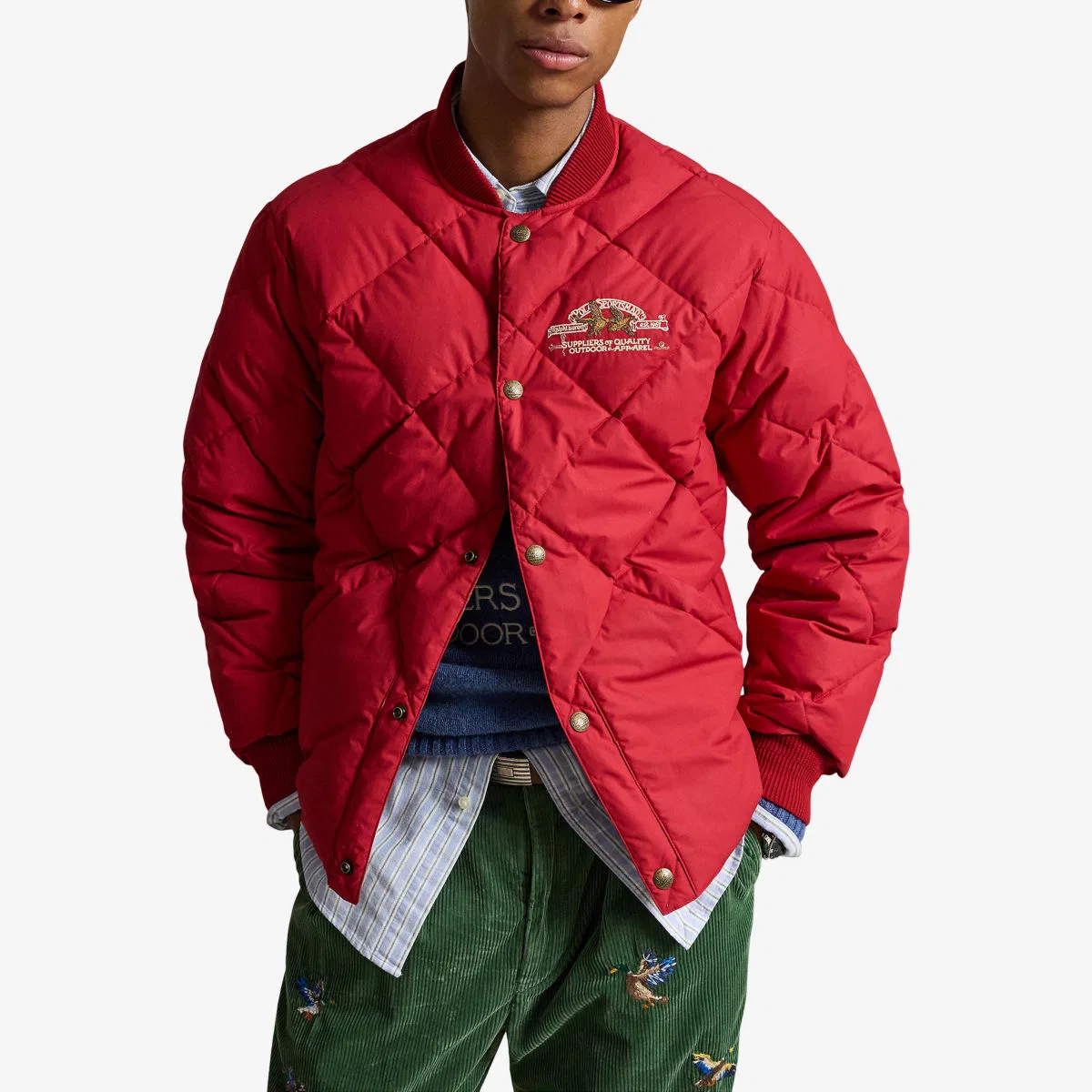 Стеганая куртка-бомбер из хлопковой смеси с вышитым логотипом Polo Ralph Lauren — фото 3