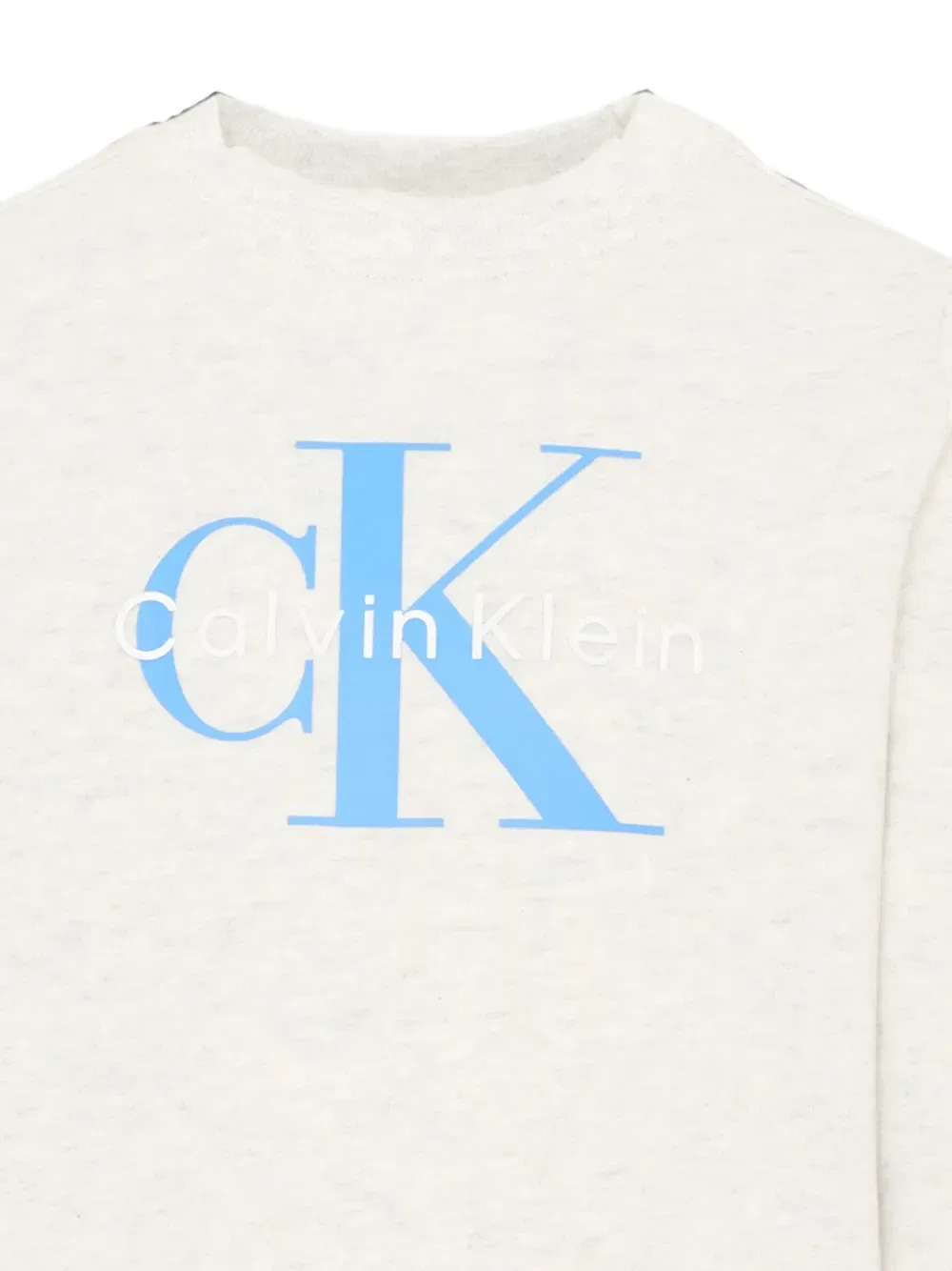 Хлопковый свитшот с логотипом Calvin Klein Kids, белый — фото 3
