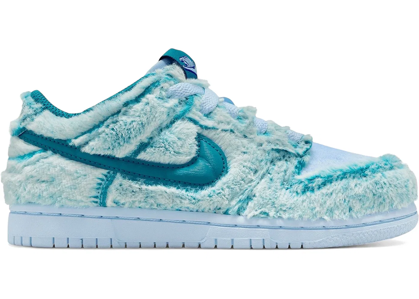 Детские кроссовки с низким силуэтом Nike Dunk Low Abominable Snowman Nike, Celestine Blue/White/Green Abyss