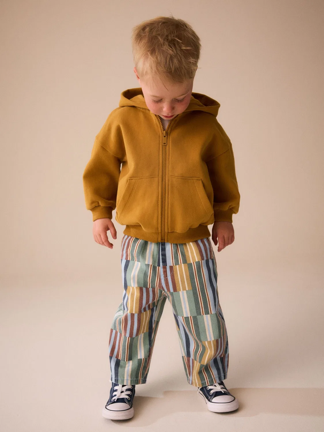Штаны широкие с резинкой Multi Hotchpotch Stripe Next, мультиколор — фото 2