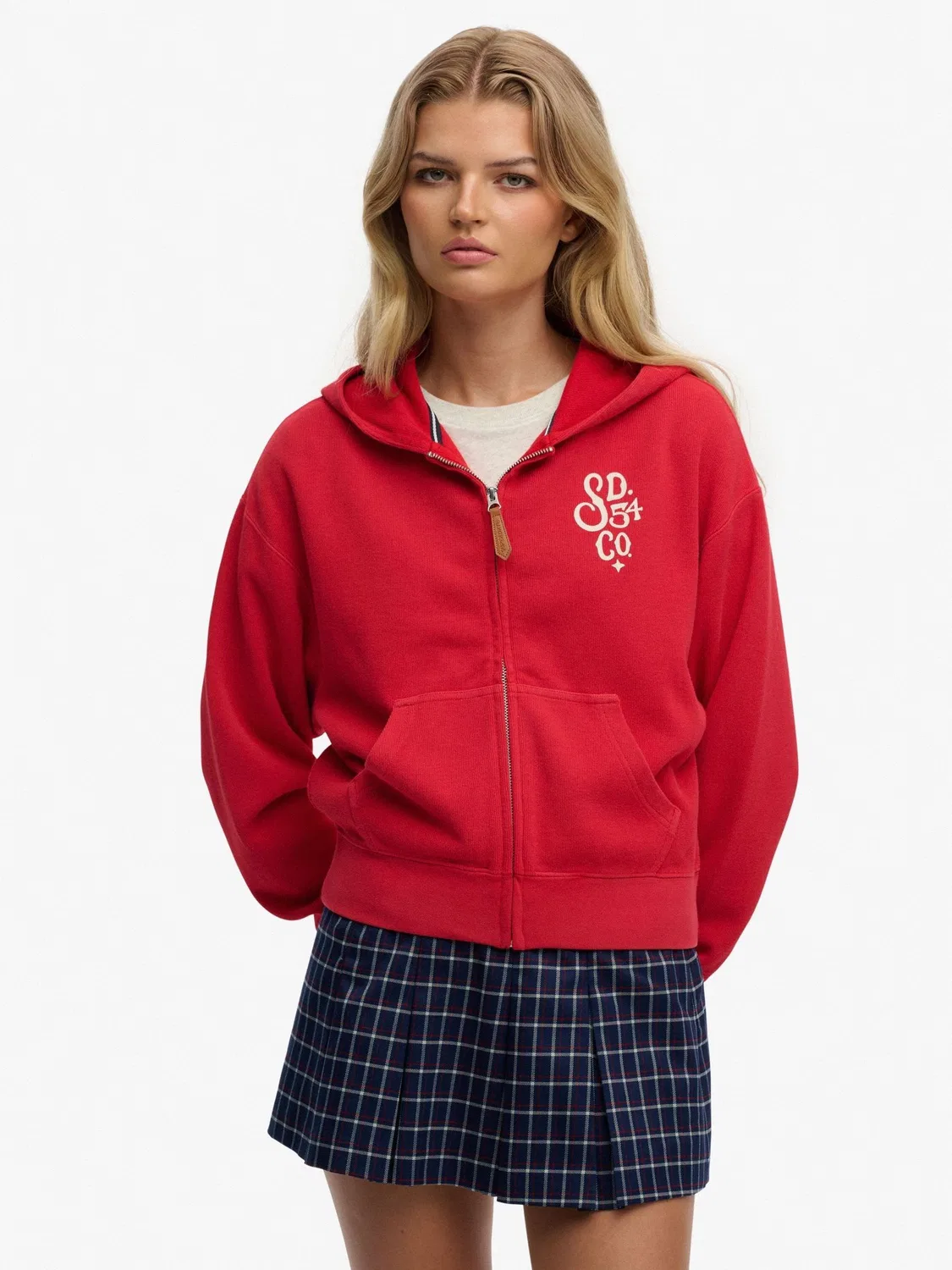 Худи-молния Superdry Heritage Hamptons, красный — фото 3