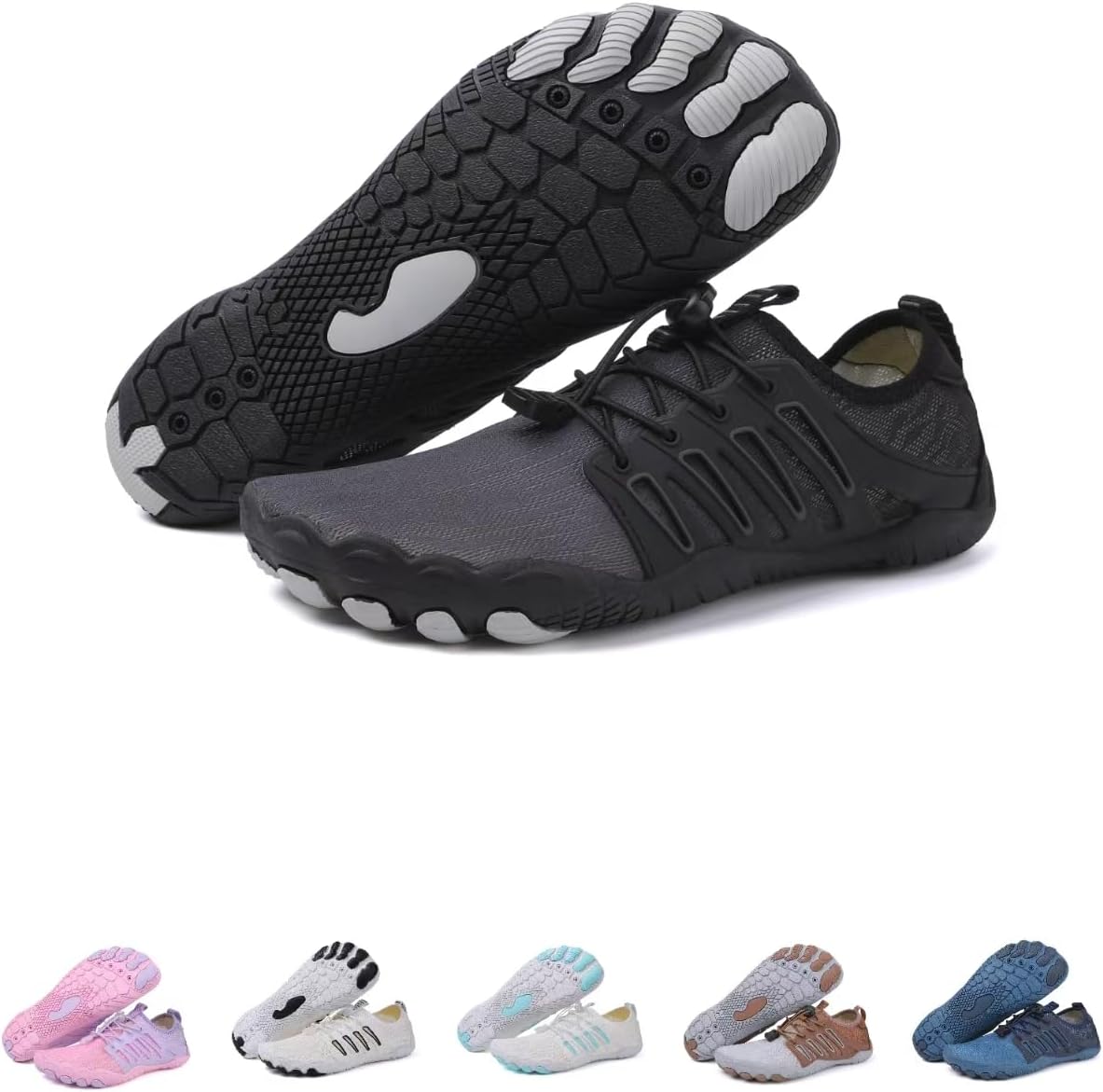 

Женские босоножки для походов, новые походные кроссовки для женщин и мужчин, дышащая и нескользящая спортивная обувь для трейла, удобные дышащие водонепроницаемые обувь с широкой носочной частью Kaeril, черный