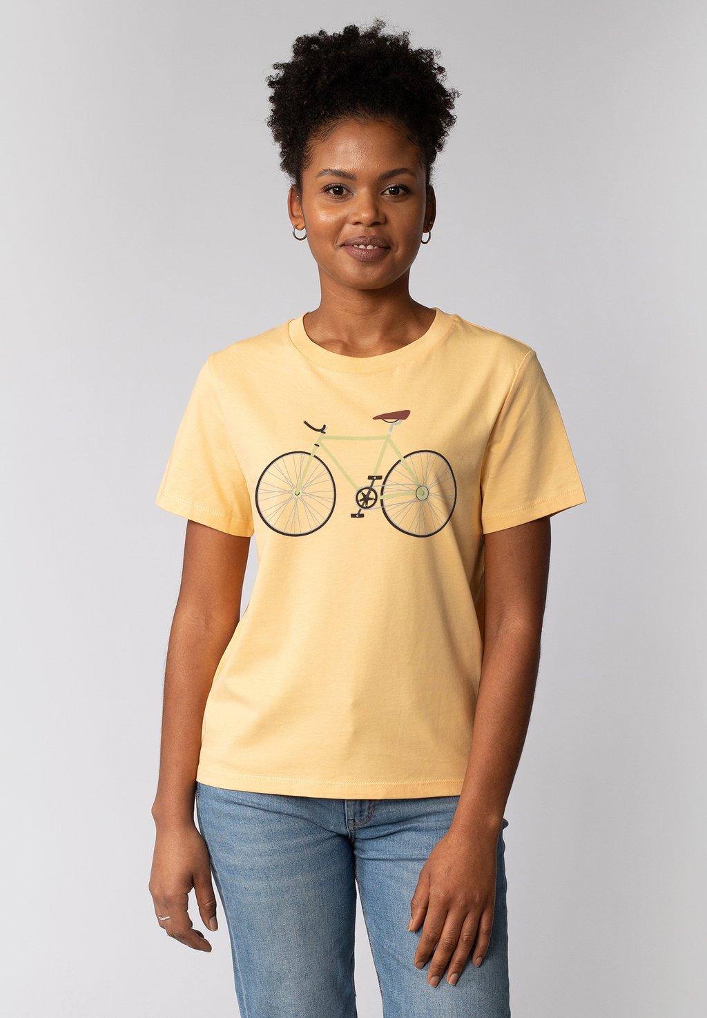 

Футболка с принтом BIKE watapparel, желтый