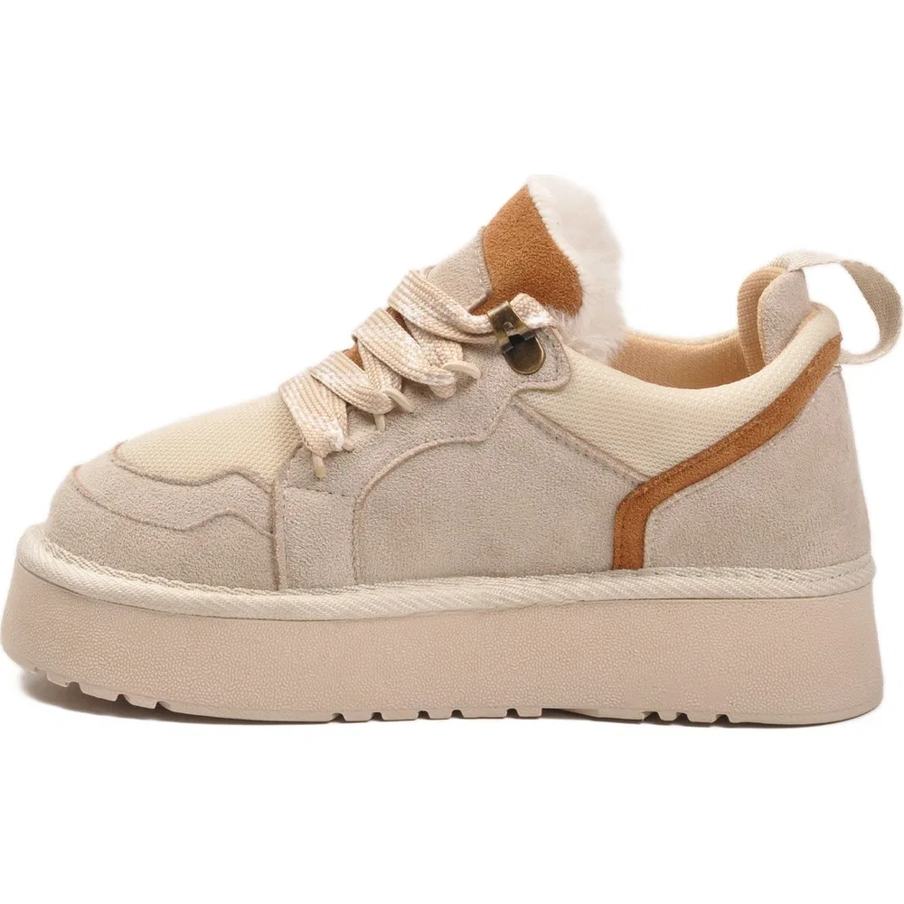 Детские кроссовки с шнуровкой Bej Süet Bağcıklı Unisex Çocuk Spor Ayakkabı 412445 F Ayakmod — фото 2