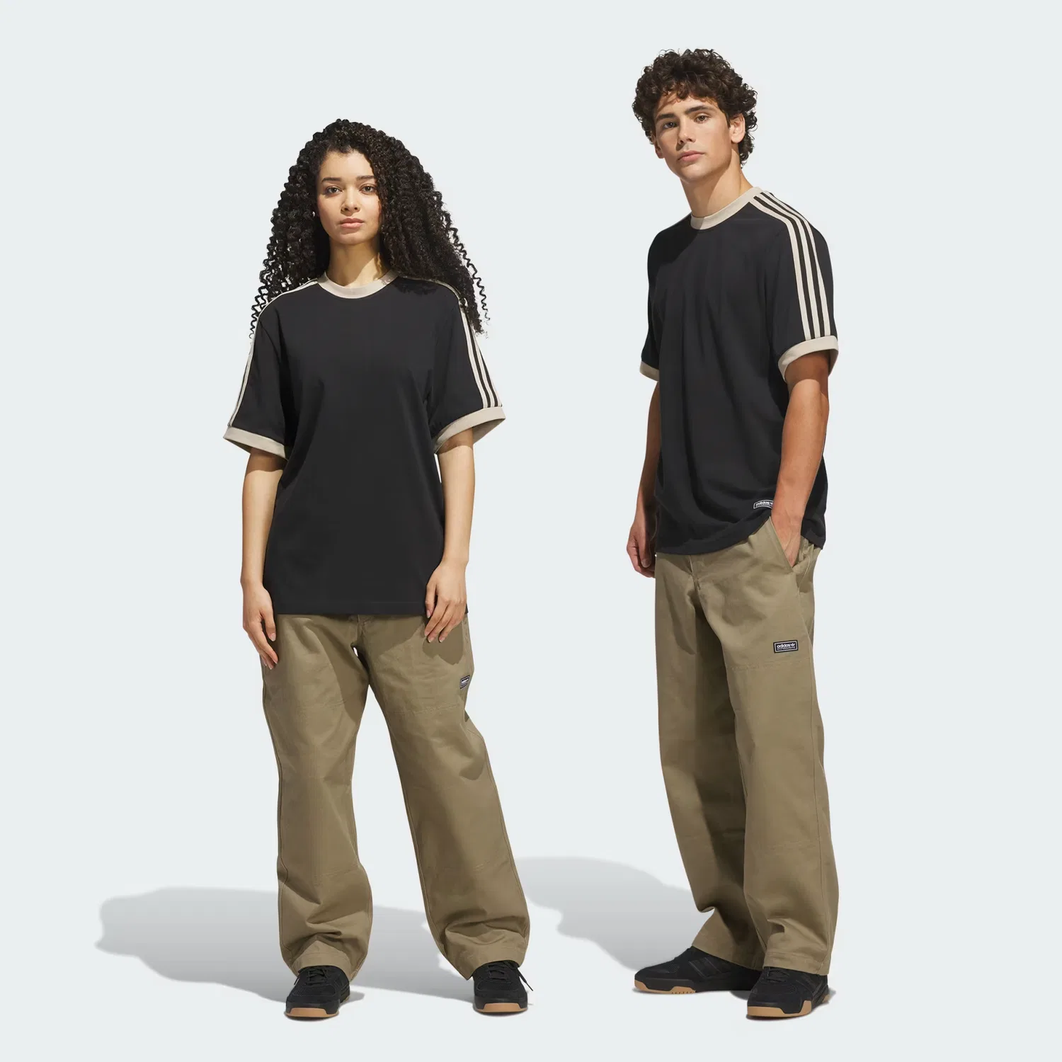 Брюки из хлопкового твила Skateboarding Chino Adidas Originals, хаки