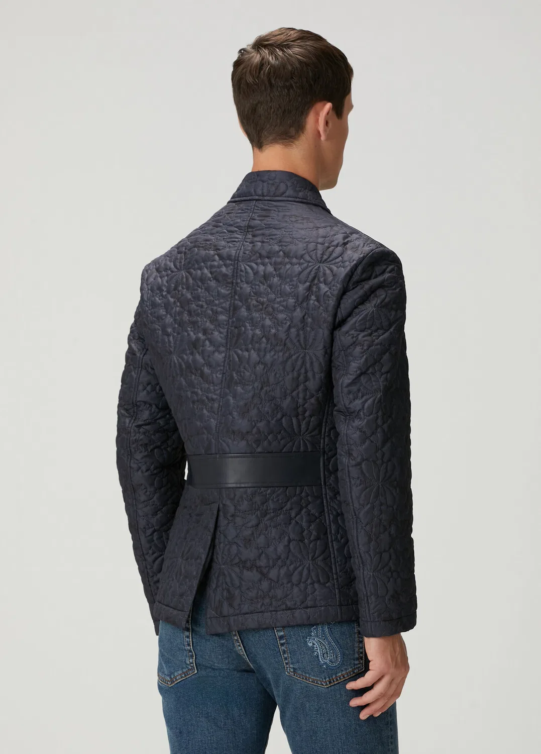 Пуховик стеганый Etro, navy — фото 4