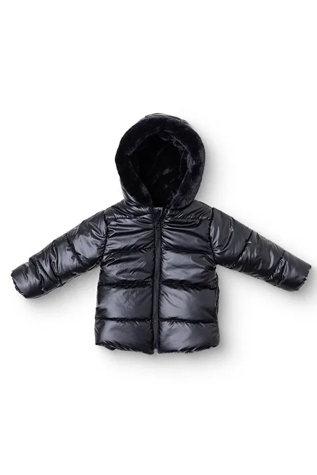Детское пальто для девочек с капюшоном Midimod, Black