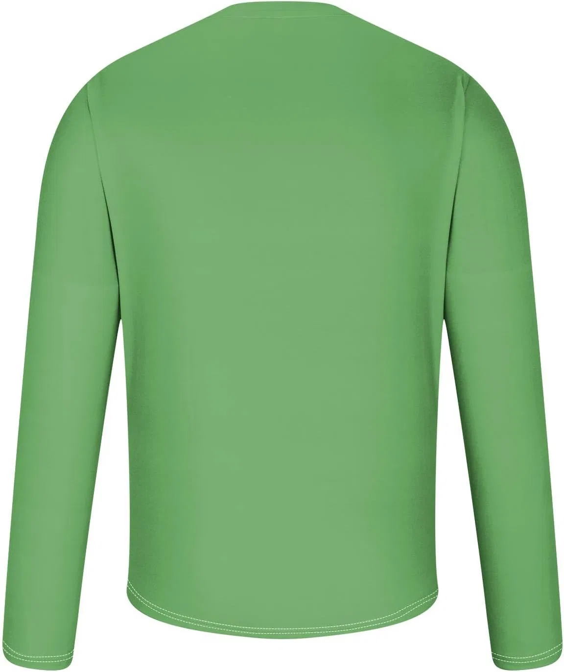Мужская повседневная футболка с длинным рукавом свободного кроя, Mint Green — фото 4