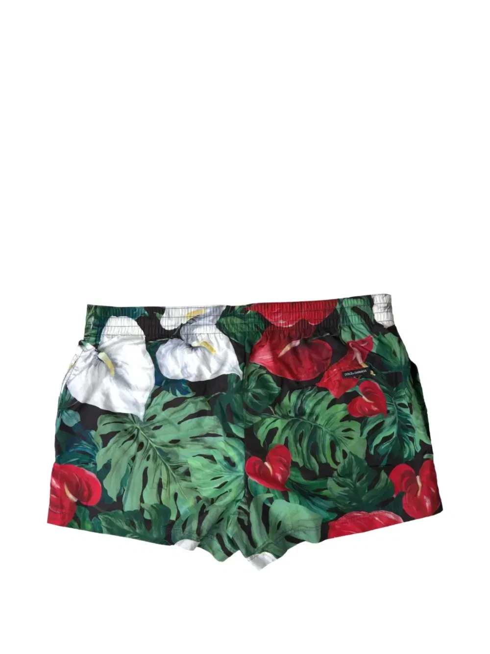 Плавки-шорты с цветочным принтом DOLCE & GABBANA, зеленый — фото 2