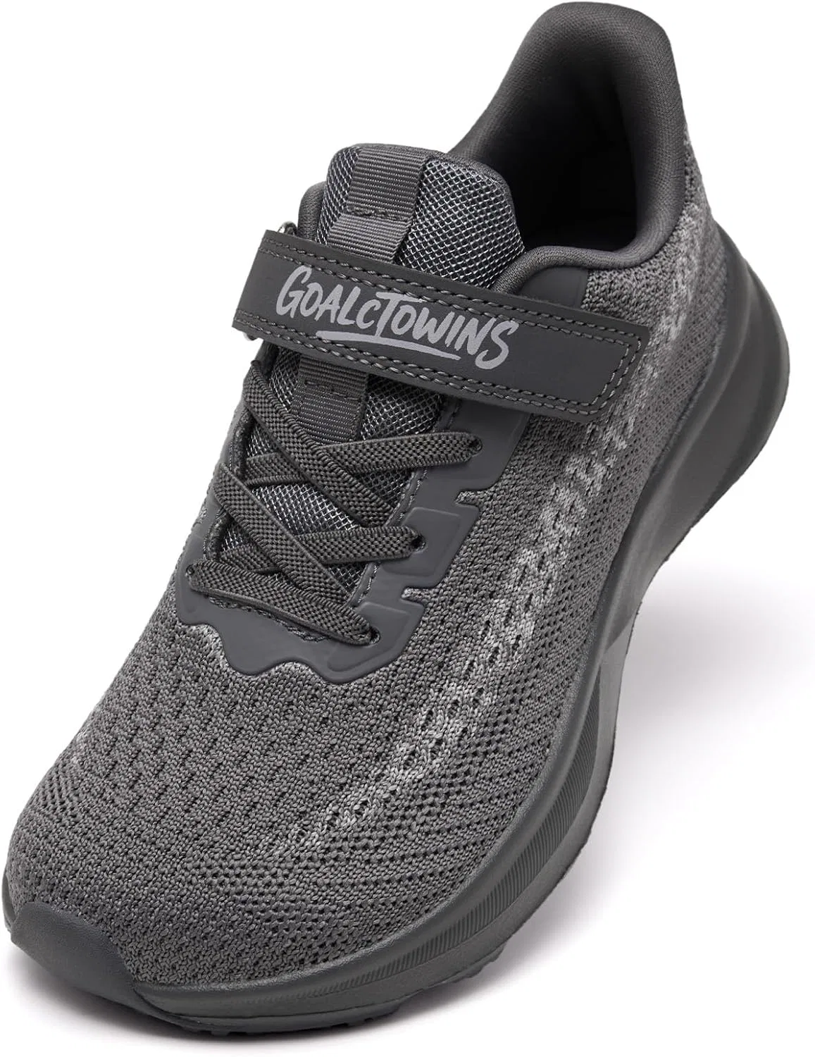 Детские кроссовки для бега с широким носком и нулевым перепадом GOALCTOWINS, Darkgrey