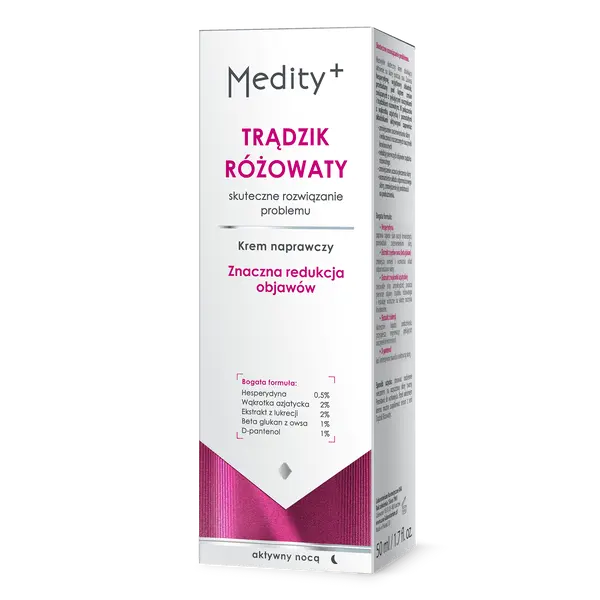 Крем для лица Medity+ — Восстанавливающий ночной , Trądzik różowaty, 50 мл — фото 2