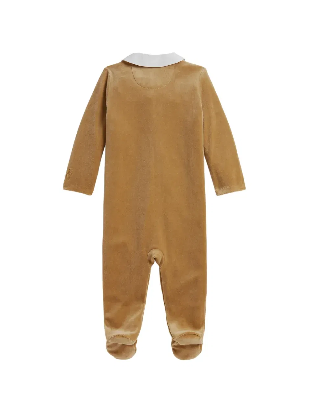 Велюровый комбинезон с длинными рукавами POLO RALPH LAUREN KIDS, коричневый — фото 2
