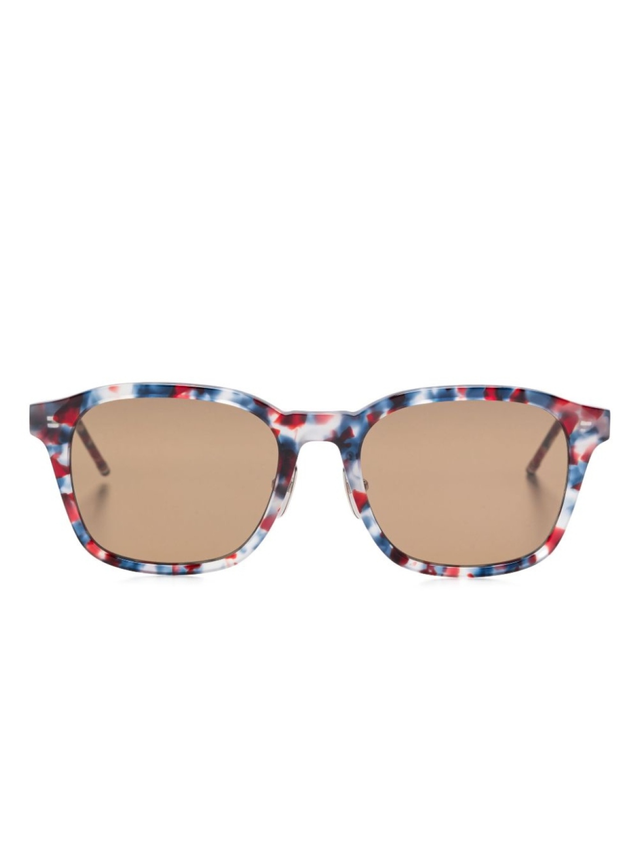 

Солнцезащитные очки черепаховой расцветки Thom Browne Eyewear, синий