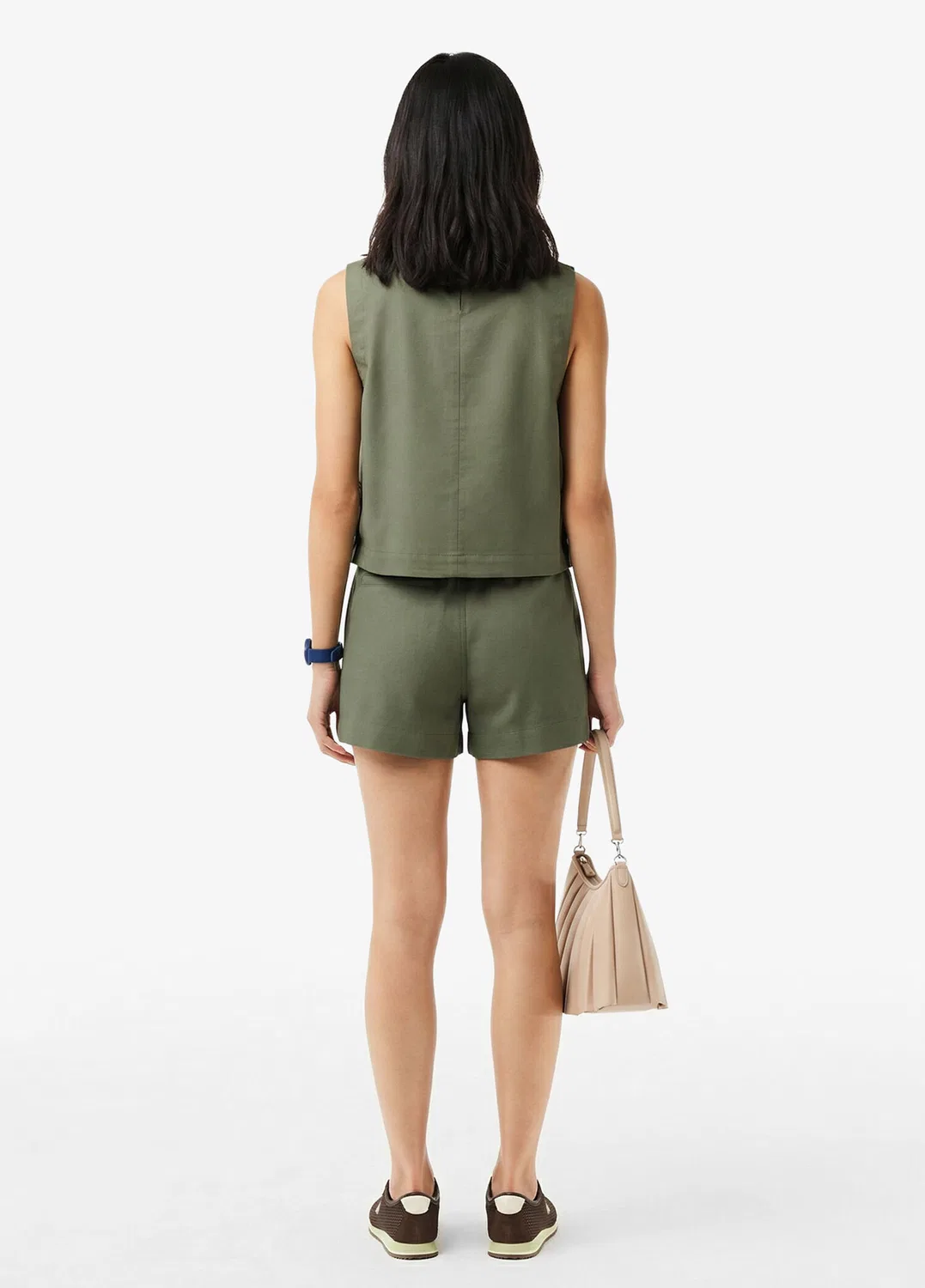 Юбка Lacoste Classic Fit, хаки — фото 2