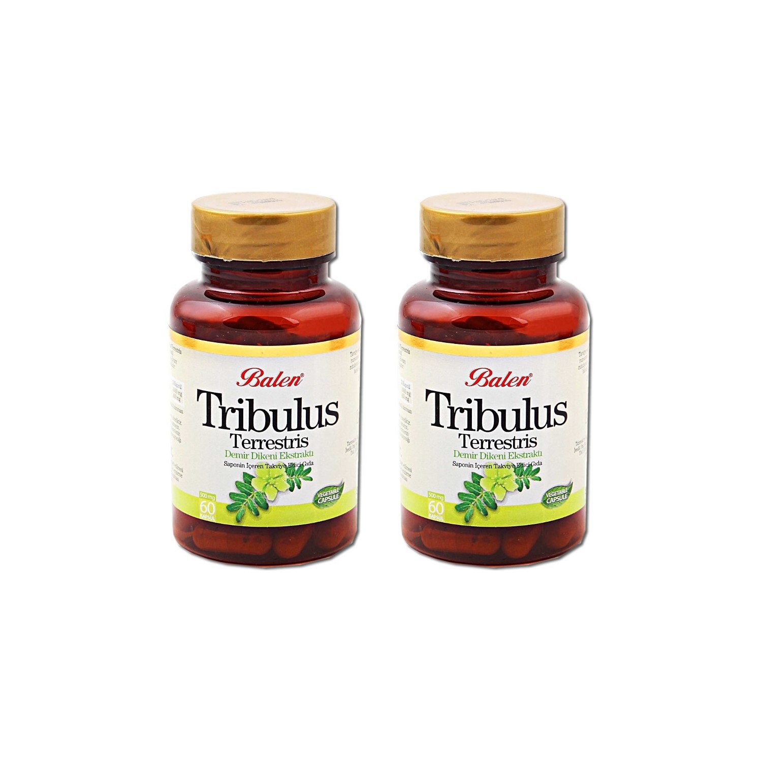 

Добавка Balen Tribulus Terrestris 500 мг, 2 упаковки по 60 капсул