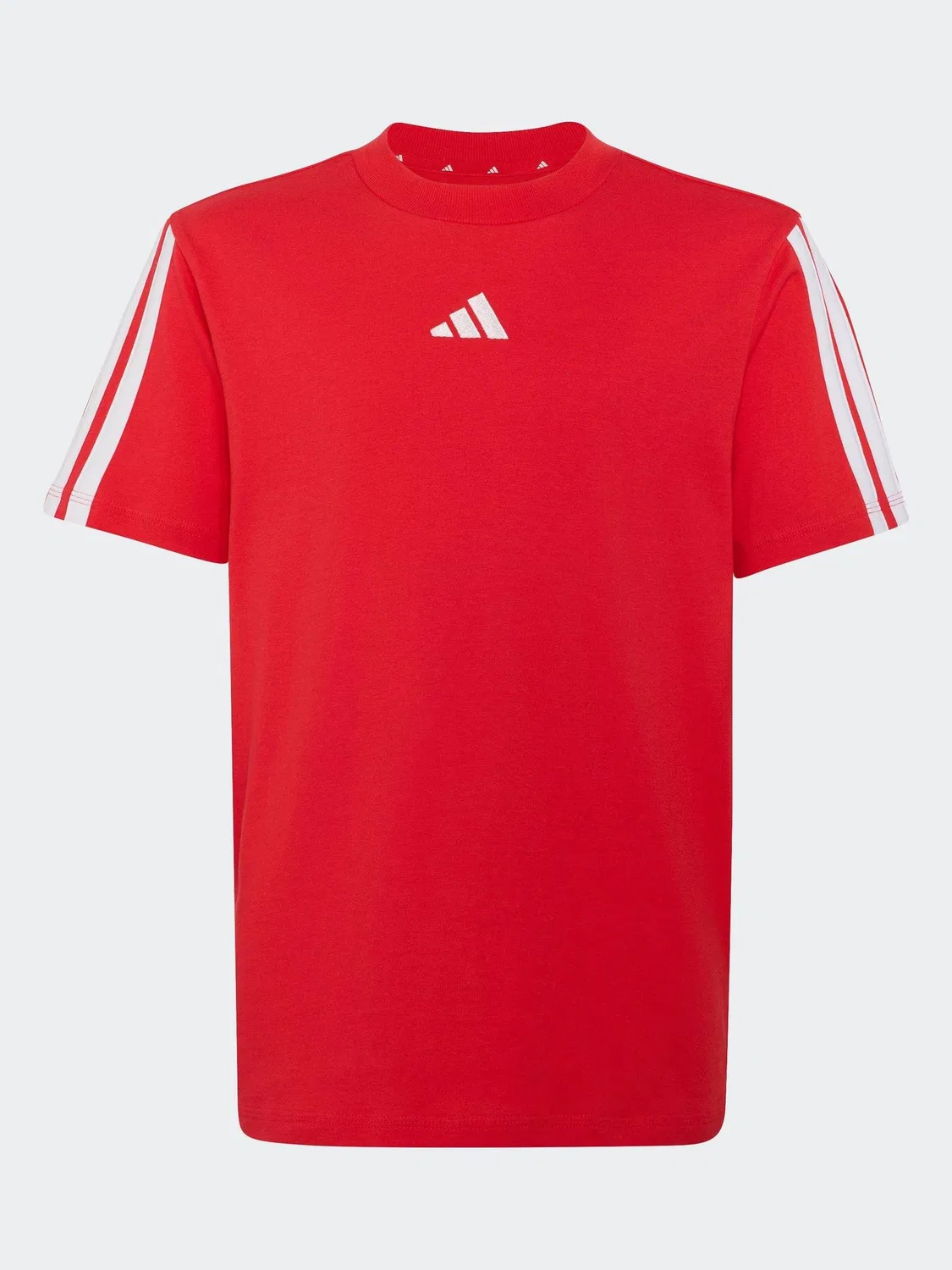 Футболка хлопковая Essentials adidas, красно-белый