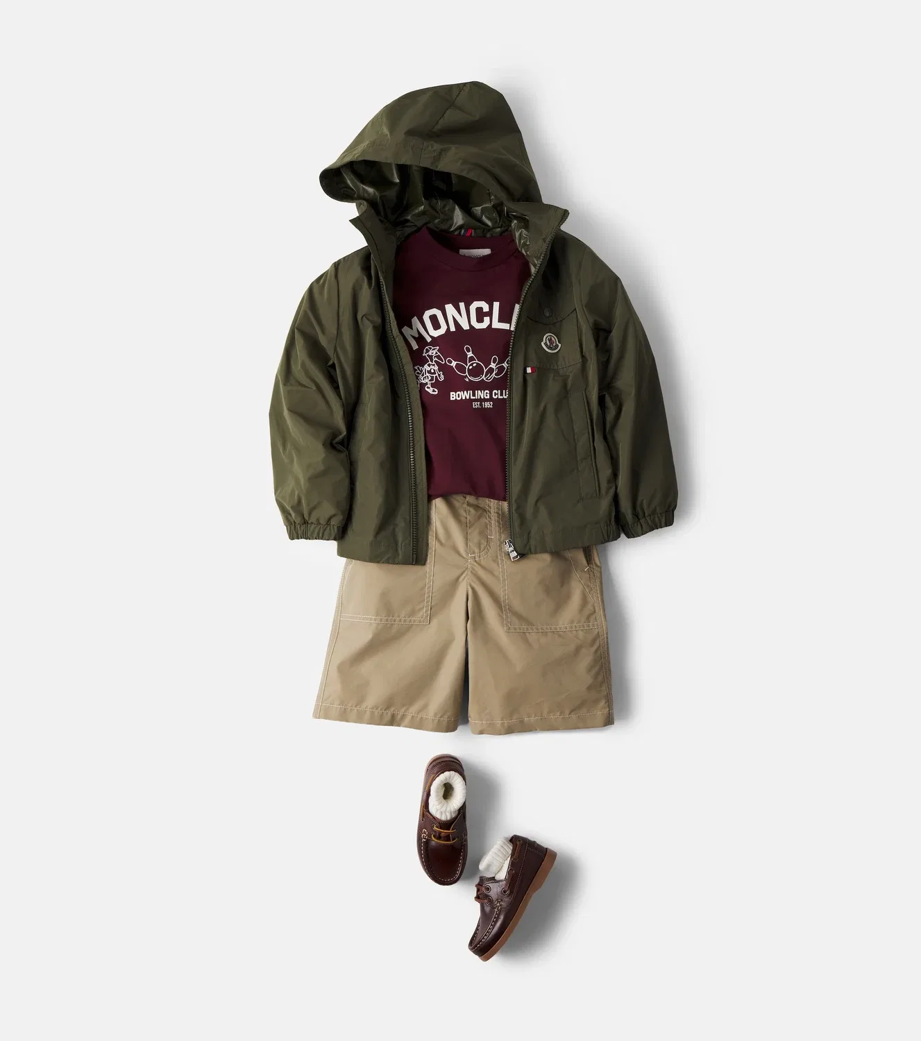 Легкая куртка с капюшоном Xavian Moncler Enfant, зеленый — фото 2