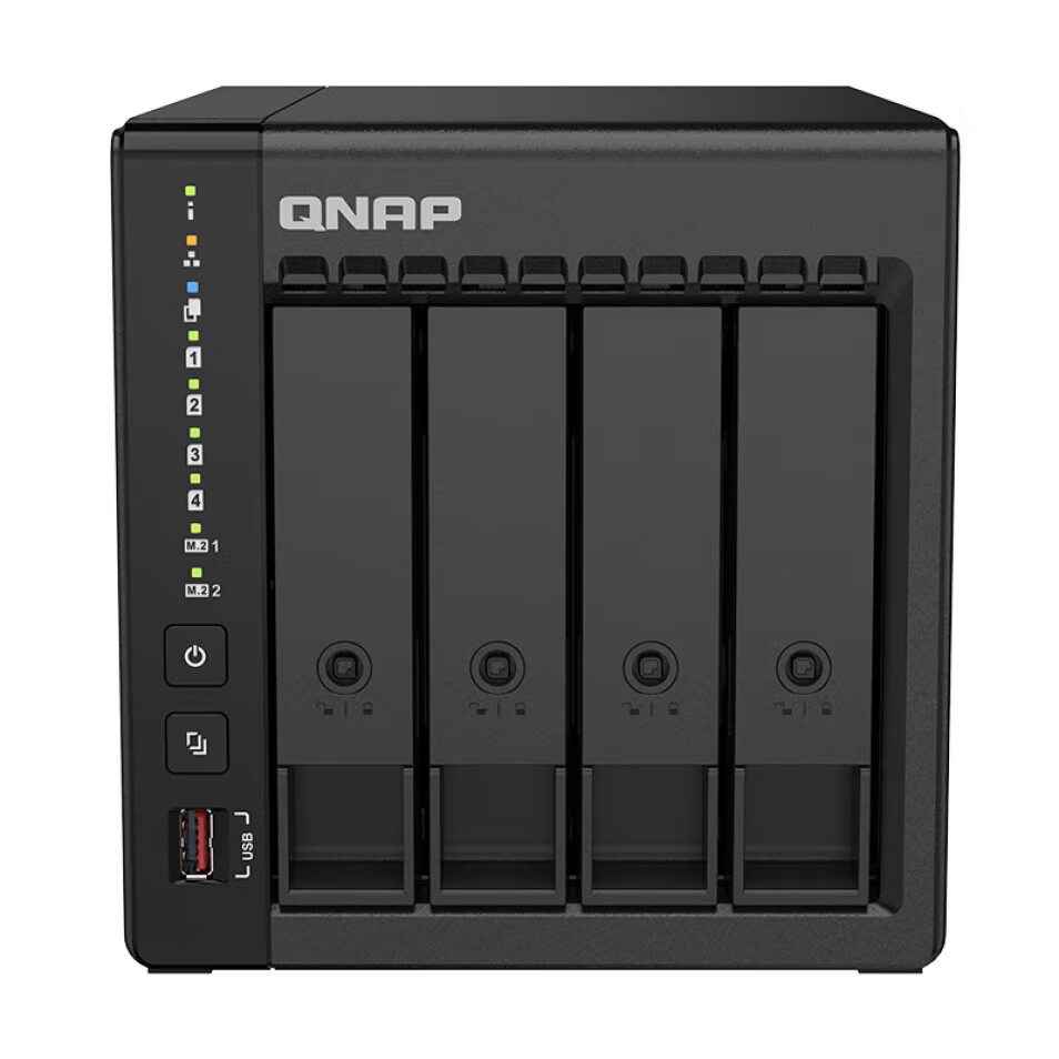

Сетевое хранилище QNAP TS-464C2, 4-дисковое, 8 ГБ, 3 диска по 8 ТБ, чёрный
