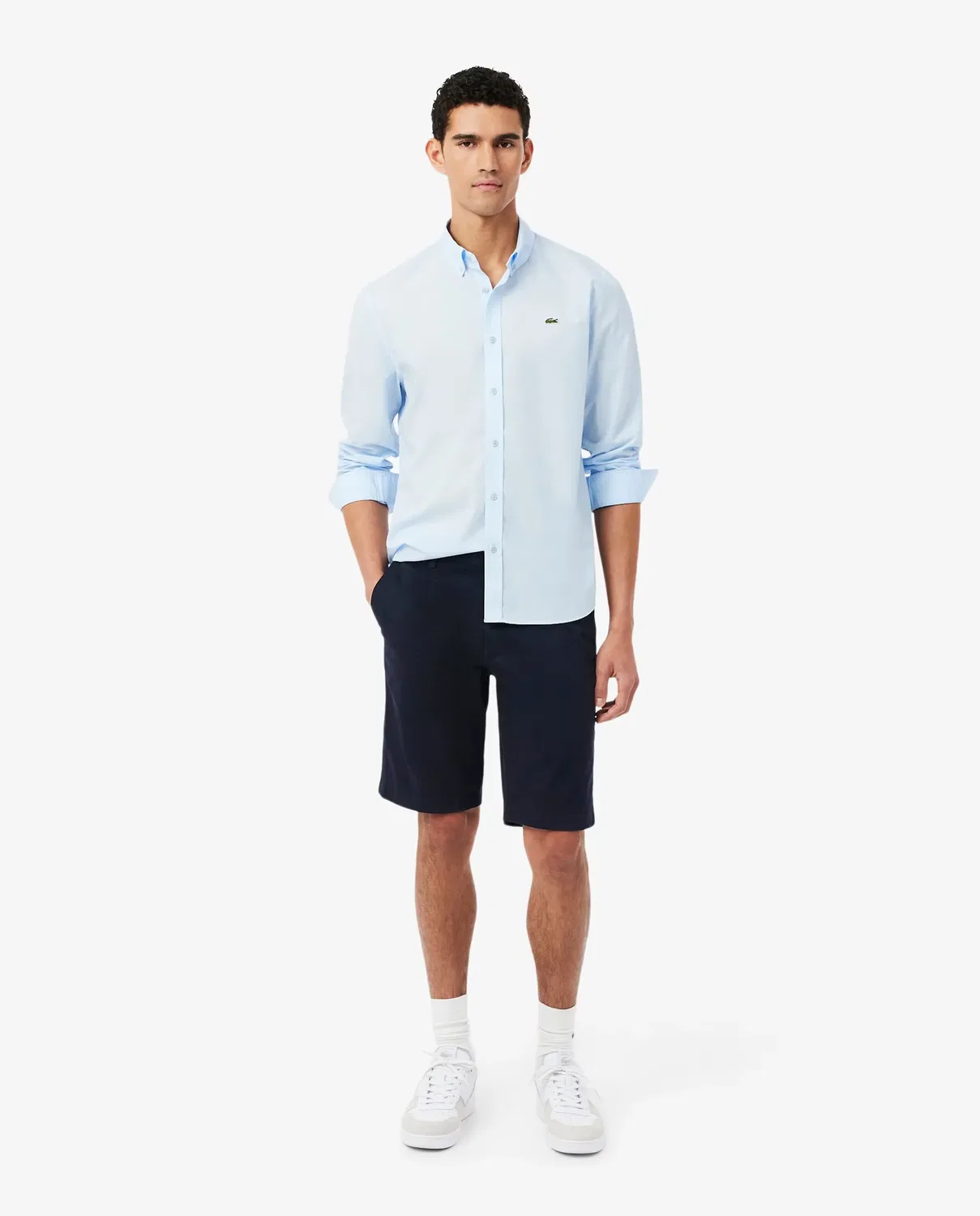 Мужские шорты чинос с эластичным хлопком Lacoste, Темно-коричневый