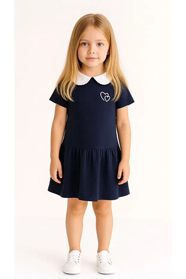 Детское платье для девочек хлопковое My Hanne, Navy Blue