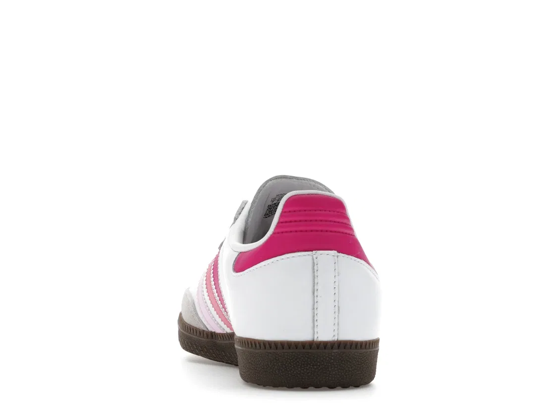 Детские кроссовки Lifestyle с цветовой гаммой Adidas Samba OG, Cloud White/Orchid Fusion/Rose Tone — фото 4