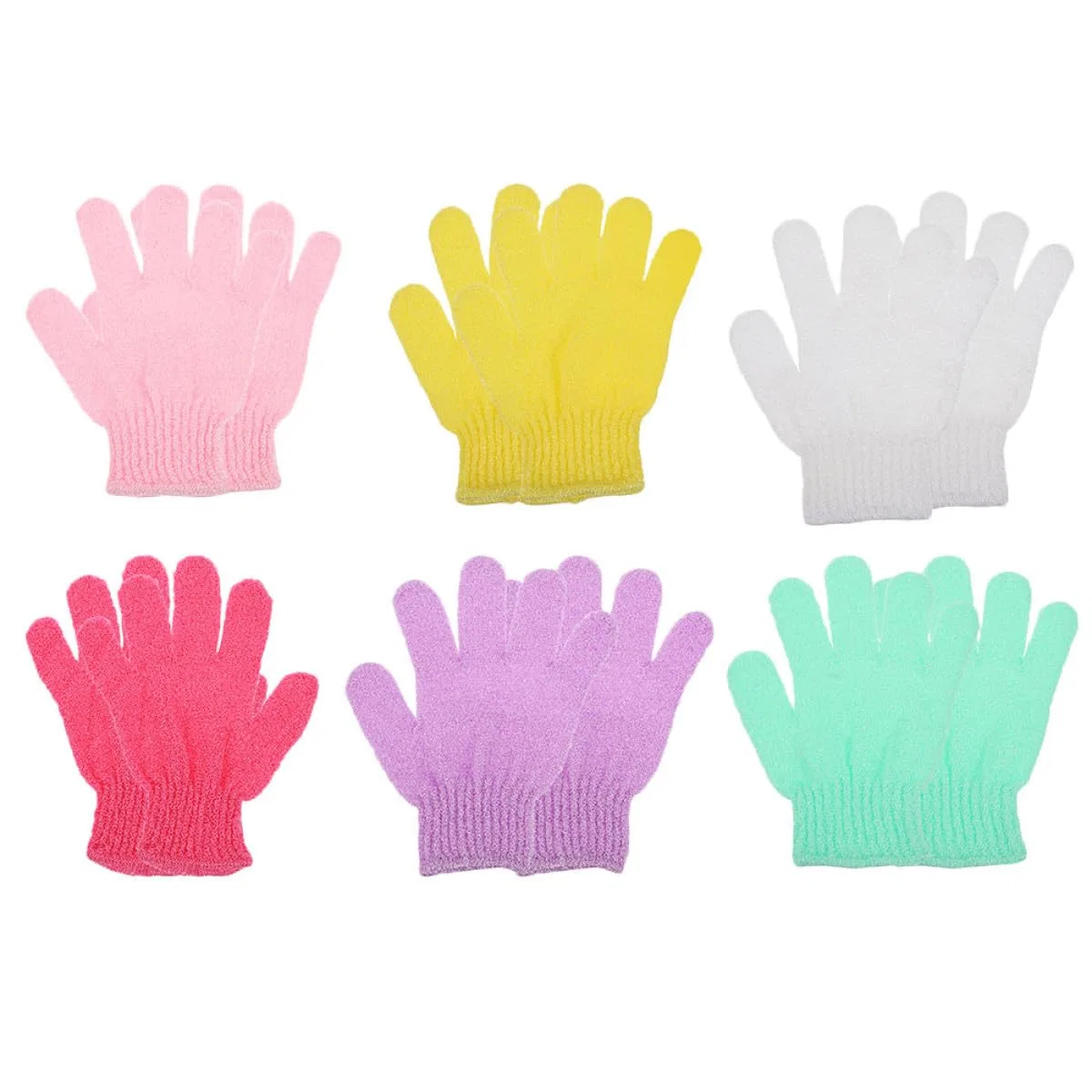 Пилинг-перчатки для душа, 10 шт, STOBAZA, Nylon, Mixed Color