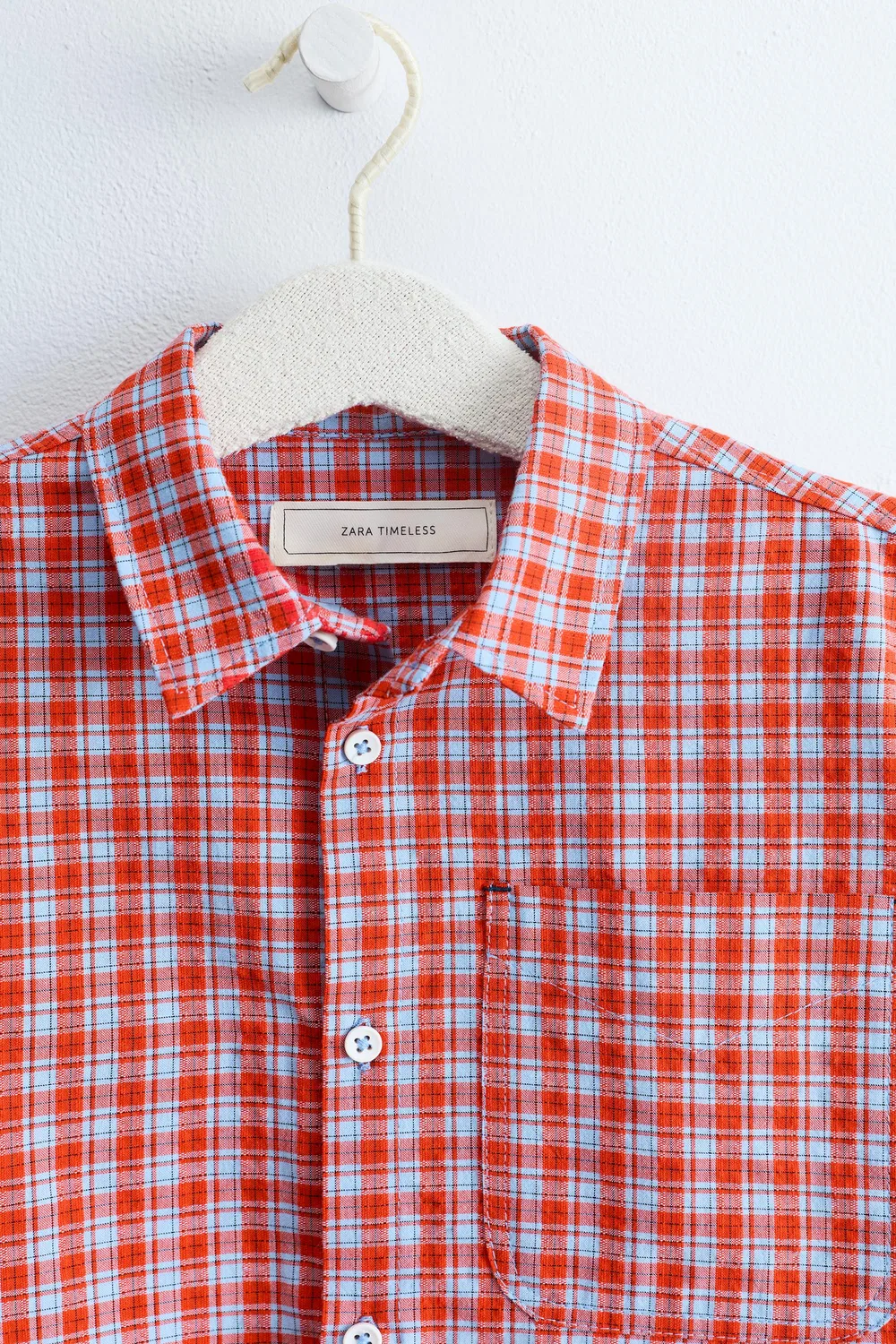 Рубашка в клетку от ZARA TIMELESS, RED — фото 3