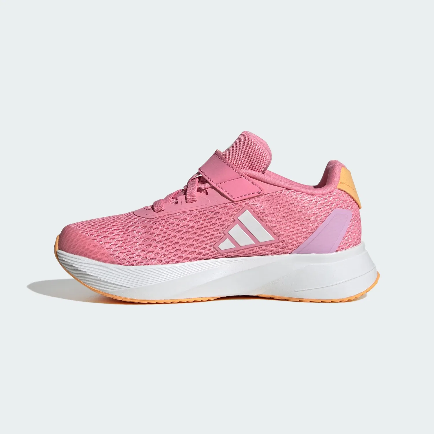 Детские кроссовки для мальчиков с липучкой Duramo Sl Adidas, Bliss Pink White Hazy Orange — фото 3