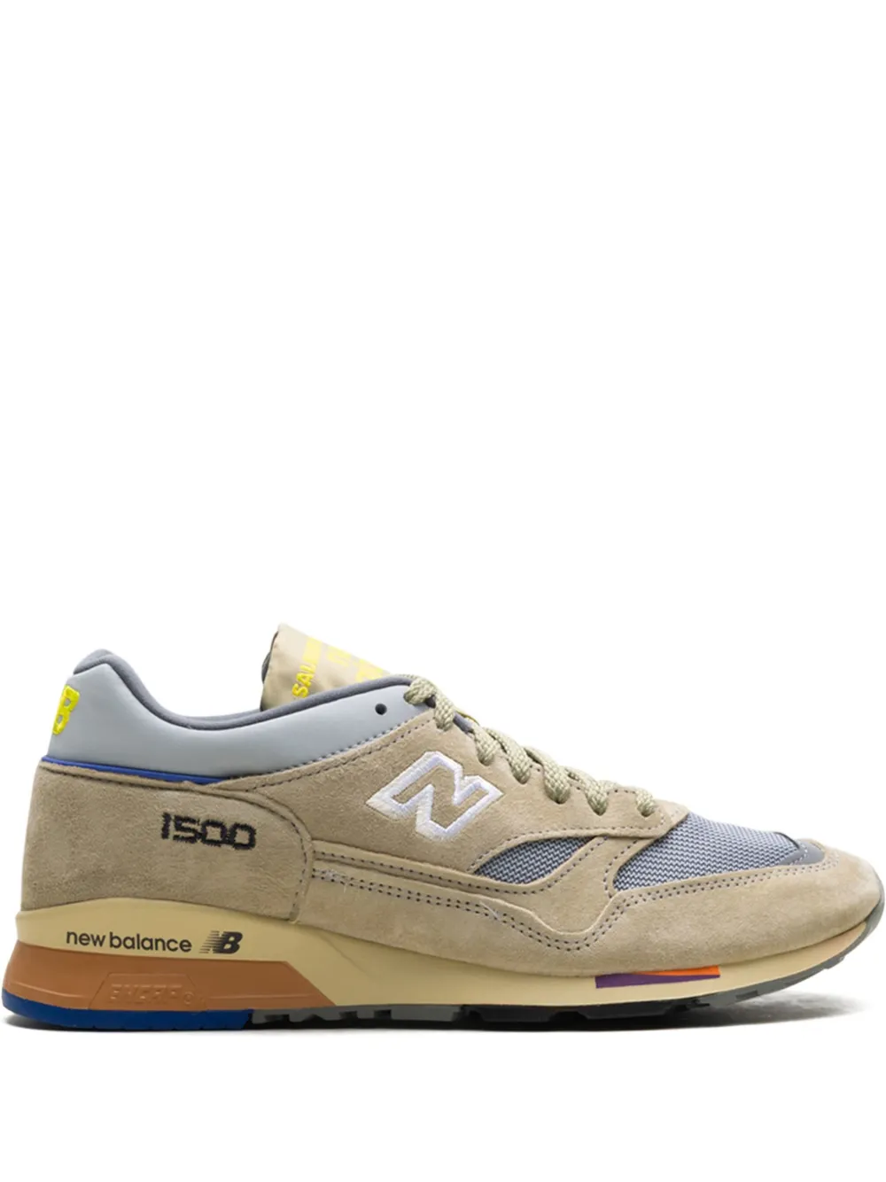 

Кроссовки 1500 Salehe Bembury Made in UK - Olive Gray/Mirage Gray/Lemon NEW BALANCE, нейтральный