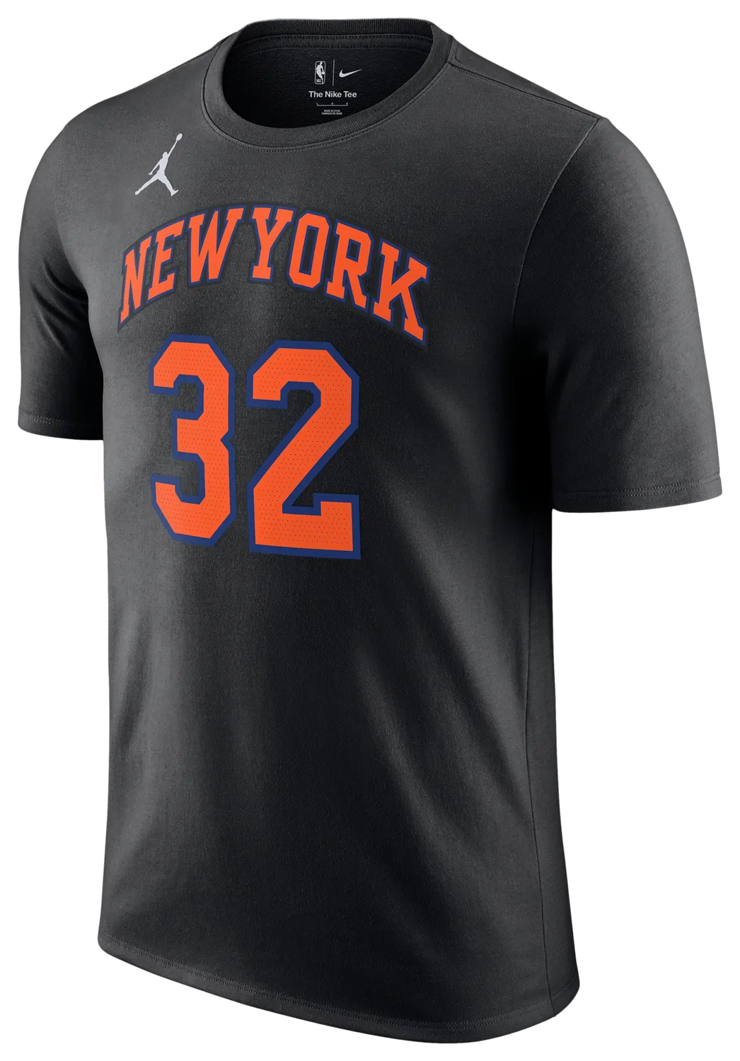 Мужская футболка из мягкого хлопка Knicks Essential Statement N&N Nike, черно-оранжевый — фото 3