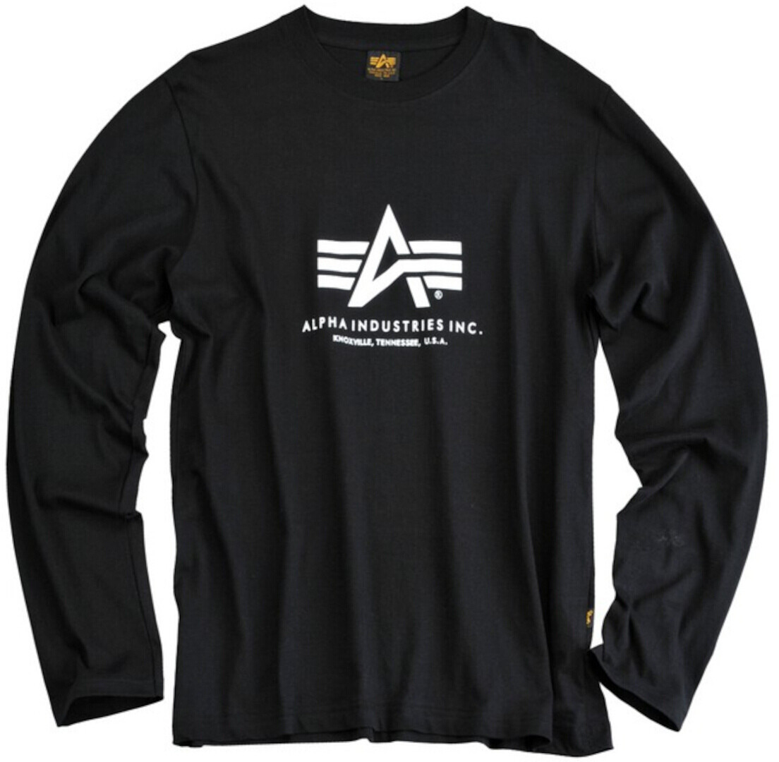 

Рубашка Alpha Industries Basic T с длинными рукавами, черно-белая