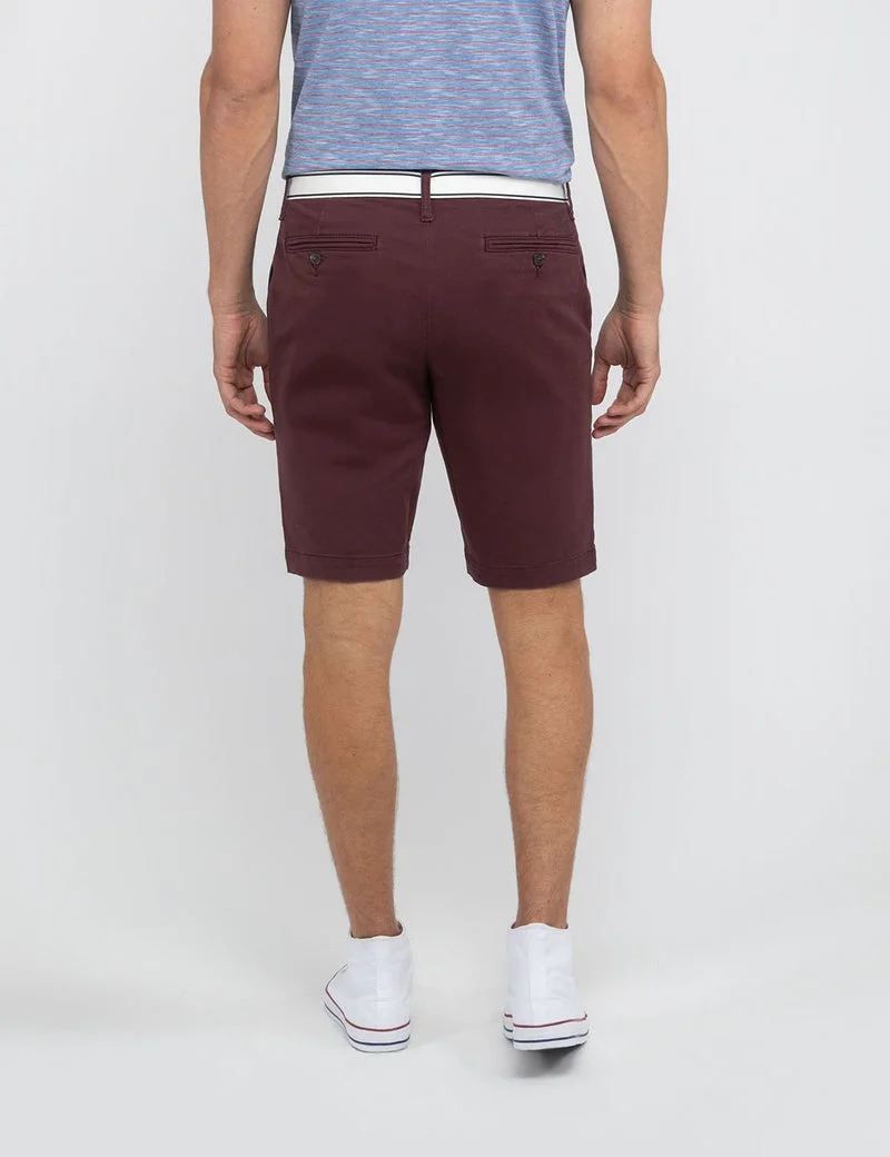 Мужские шорты U.S. Polo Assn. Hartford Belted, бордовый — фото 2