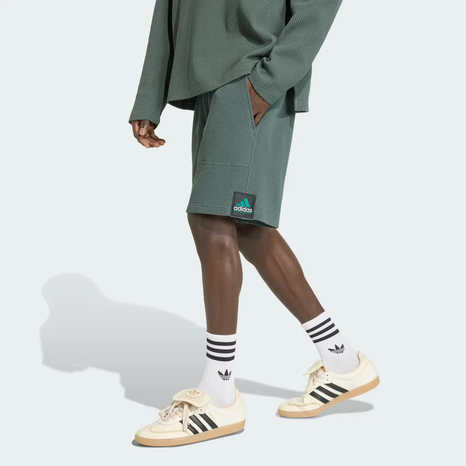 Мужские шорты вафельной вязки Equipment Waffle Adidas Originals, Legend Ivy