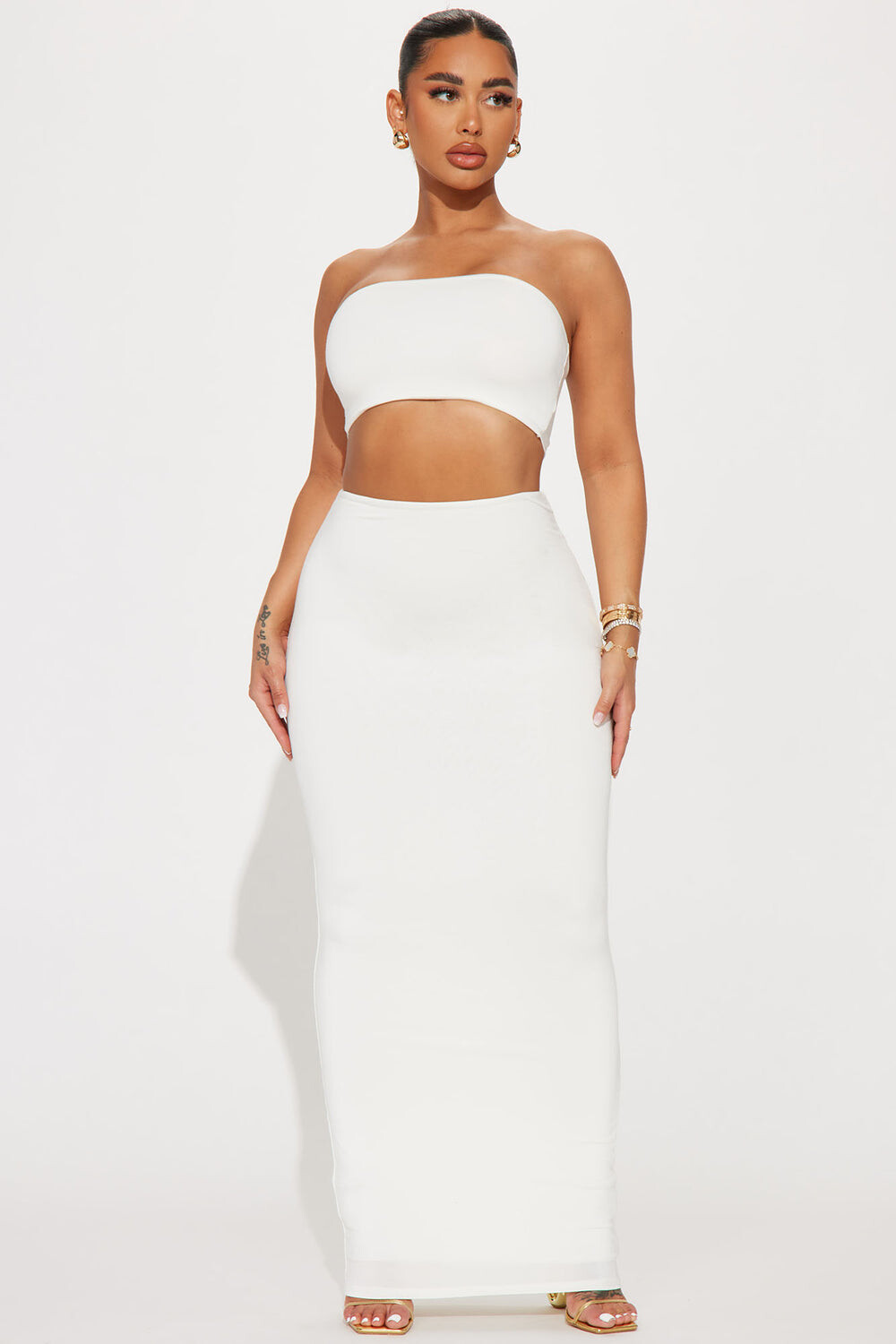 

Юбка Fashion Nova 24447, слоновая кость