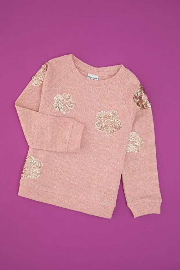 Детские свитшот для девочек с длинным рукавом U.S. Polo Assn., Light Pink — фото 3
