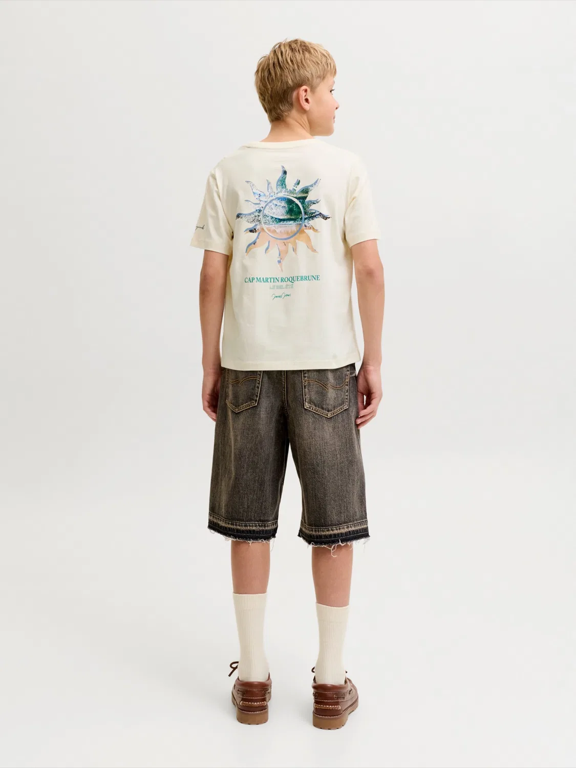 Детская футболка Jack & Jones Junior JORHyeres, белый — фото 4